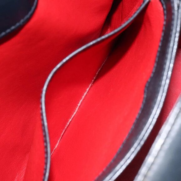 GUCCI Hand Bag Leather Navy Gold 000 1448 1269 Auth am8346 - Picture 13 of 14